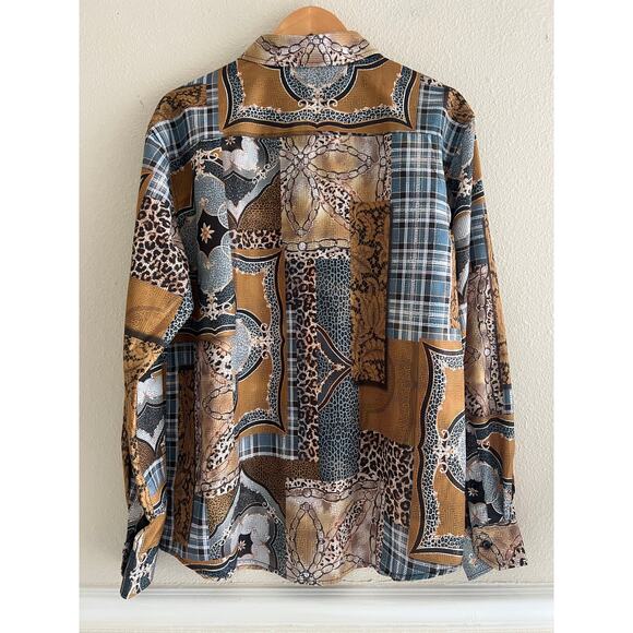 Pavini vintage button up shirt Men’s size Large southwestern Retro - Picture 2 of 9